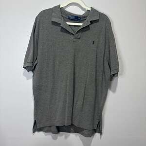 Vintage Polo Ralph Lauren Gray Short Sleeve Pique Polo Shirt XL